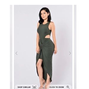 On the sly dress- Olive